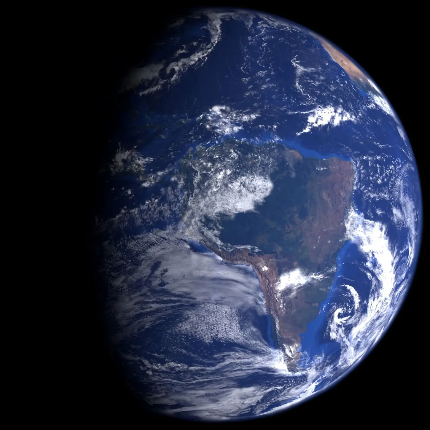 Earth locating on the left path of content